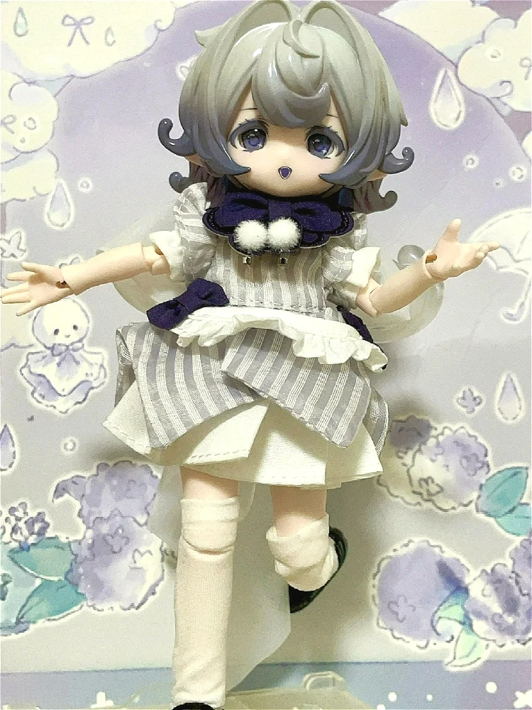 Фото COME4FREE Bonnie Limited Edition Подвесная карточка-фигурка BJD V3, альтернативный цвет Raindrop Lila, шарнирная кавайная игрушка, сюрприз-бокс, декор, подарок №5