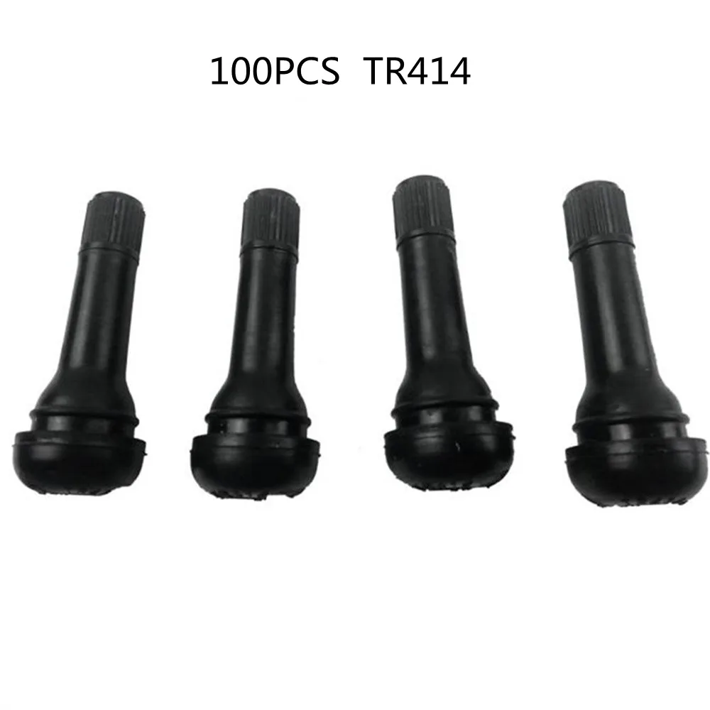 100 шт. TR412/TR413/TR414 короткие черные резиновые стержни клапана TR412 бескамерные шины
