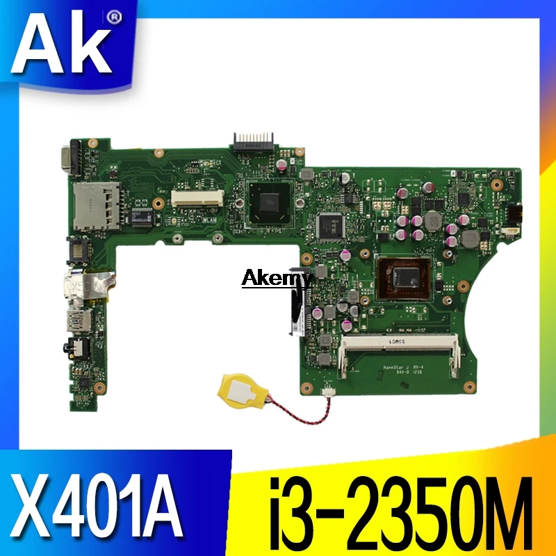 

X401A For ASUS X301A X401A X501A motherboard original nova motherboard X401A i3-2350M s-2 rev3.0 100% testado Mainboard