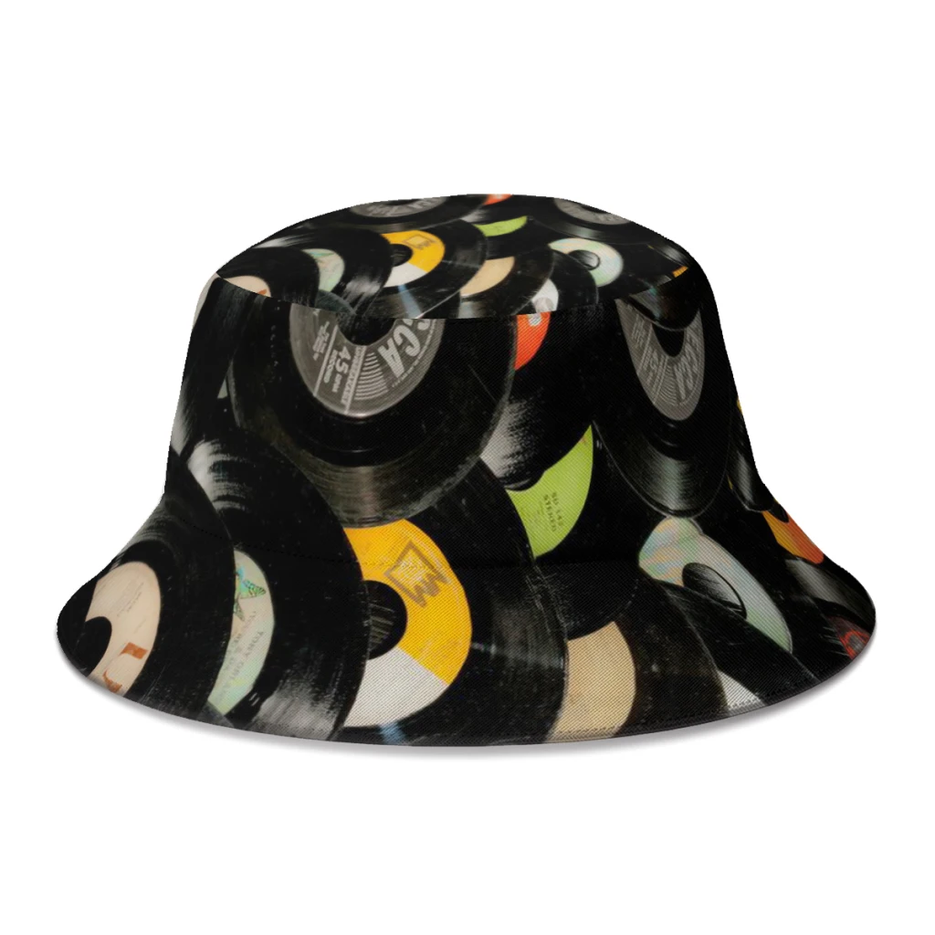 

Spring Music Bucket Hats for Boy Girl Creative Retro Fisherman Hat Sandbeach Bob Femme Gorro