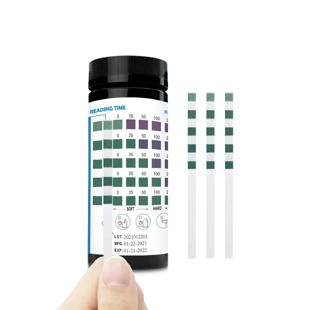 Тест-полоски Твердые стандартной твердости воды 100 тест-полосок быстрый и точный