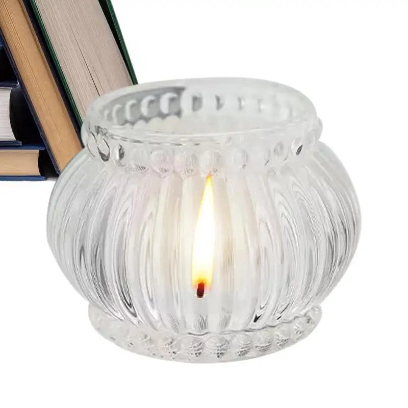 S Glass Clear Tealight Holders Votive Candlelight Stand For Wedding Christmas Dining Room Table Centerpiece