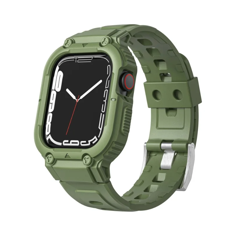 Suitable for Apple watch band Ultra49mm iwatch integrated molding strap armored TPU strap 45mm44mm40mm41mm