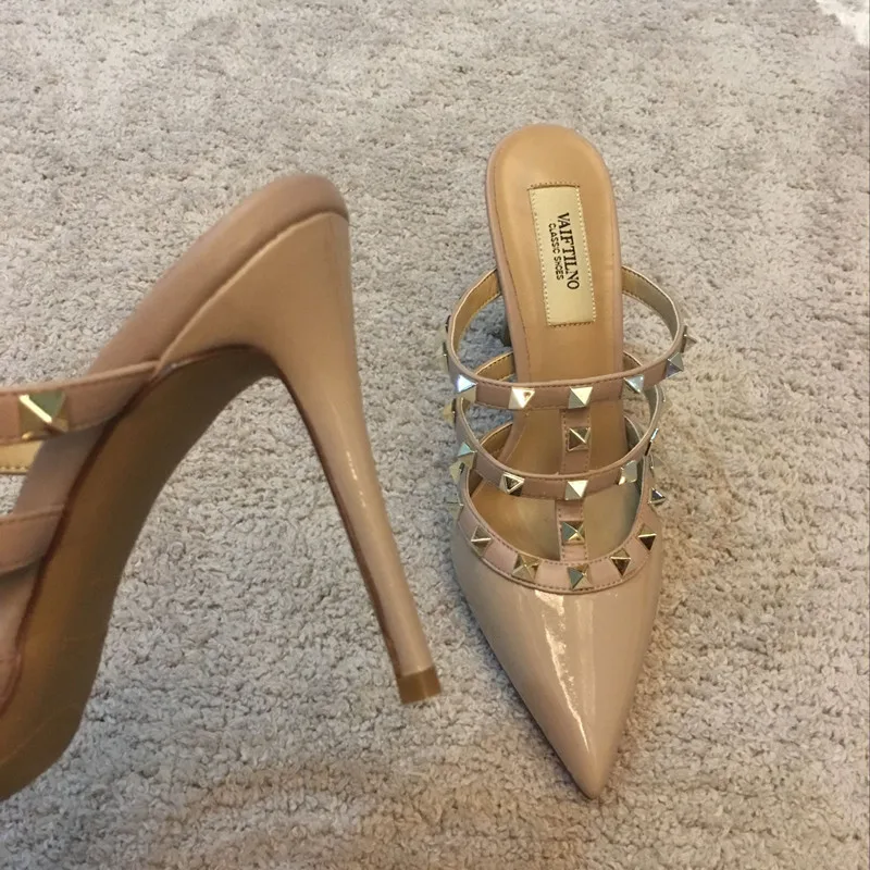 Summer New Brand Women's High Heels High Quality Women's Sandals Fashion Rivet Women's Shoes Sexy Party Pumps