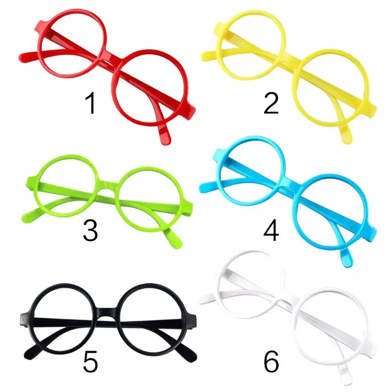 Ретро стиль ботаника милая детская круглая оправа для очков без линз карамельных