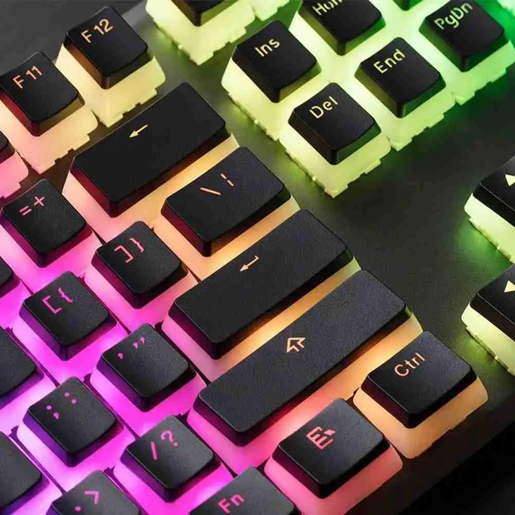 

108 клавиш PBT OEM прозрачные пудинговые колпачки для игровой механической клавиатуры двухцветная для клавиатуры CHERRY MX переключатели