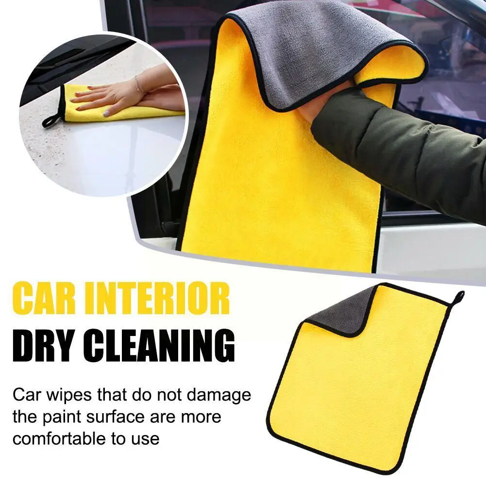 

Автомобильное полотенце из микрофибры, 5 шт., утолщенное, поглощающее воду, товары для дома, полотенца для сухой уборки, двусторонняя очистка салона автомобиля, E9s5