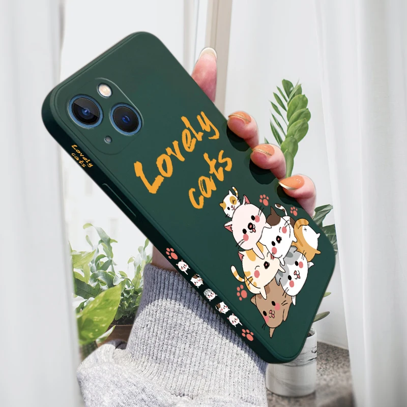 

Lovely Case for Samsung Galaxy Note 20 Ultra 10 Plus Lite 9 8 Liquid Silicone Square Soft TPU Cute Phone Back Cover Coque Capa