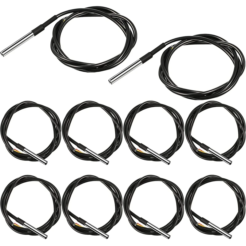 

DS18B20 1 M/ 3.2 Ft Digital Temperature Thermal Cable Waterproof Probe Sensor , For Arduino (10 Pieces)