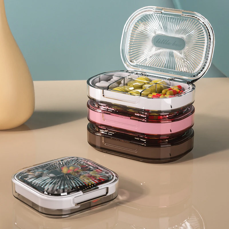 

4/6 ячеек, портативный мини-контейнер для лекарств, таблетки, чехол для планшетов, маленький органайзер, портативный контейнер для лекарств с витаминами