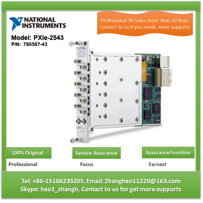 

NI PXI-2543 780587-43 6.6 GHz Dual 4 × 1 Terminated Solid State Multiplexer (Dual SP4T)