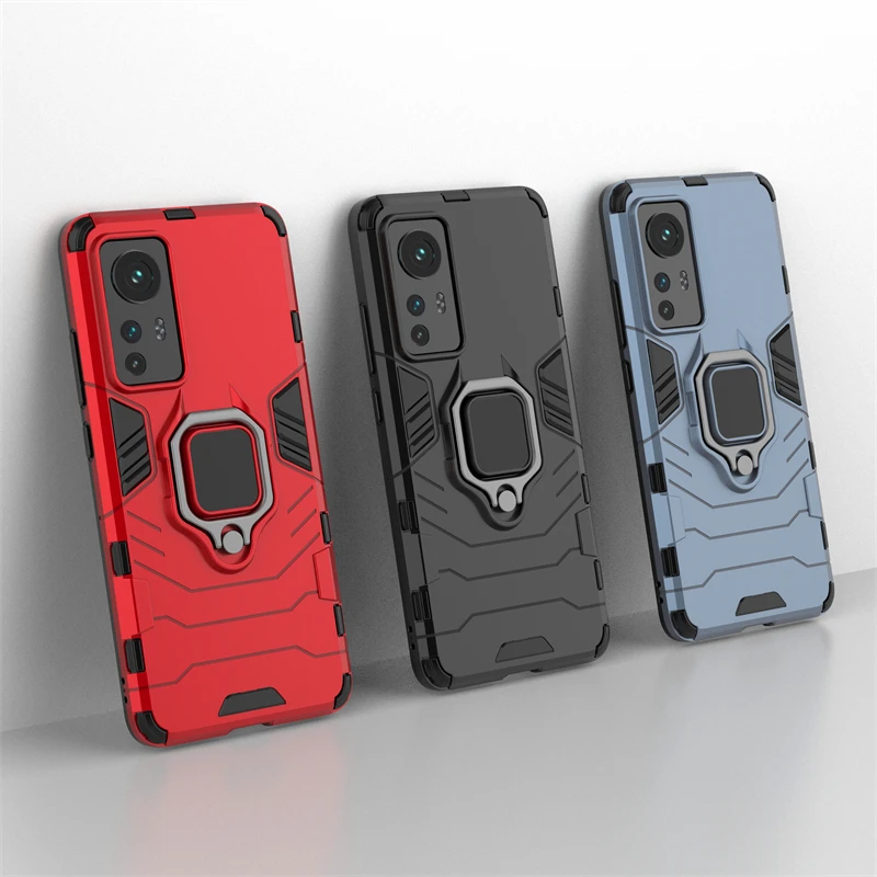 For Xiaomi 12 Case Armor Finger Ring Bumper Hard Case For Xiaomi 12 Cover For Xiaomi 12 Pro Xiaomi 11 Lite 5G NE Mi 11T 11T Pro