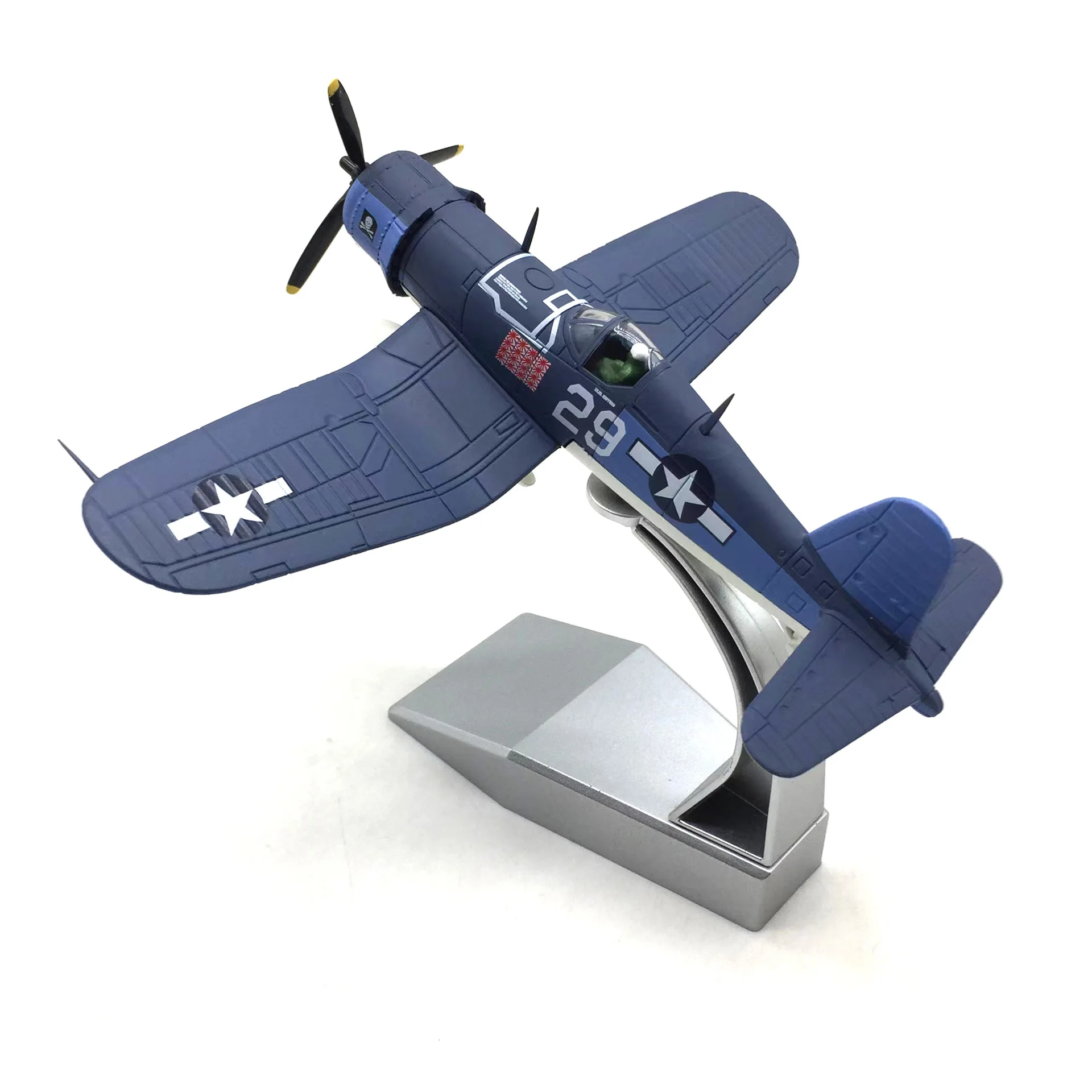 Модель самолета F4U Corsair на земле из металлического сплава для солдатиков американского флота 1:72, авиамодель для детей, коллекционный подарок