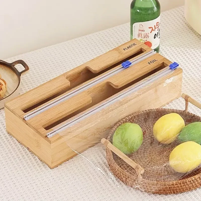 

Kitchen Cutter Wax Dispenser Accessories Organizer Paper Foil Wrap 1 Dispenser Wrap 3 Food Aluminum With Dispenser Wood IN