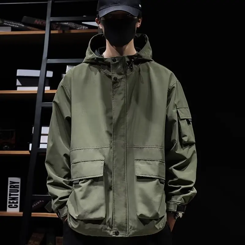 

2022 Japanese Retro Wind-Proof Waterproof Jacket Heavy-Duty Jacket Men'S Spring New Loose Joker Trend Jacket