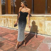 2022 summer new womens fashion french elegant sexy one shoulder pencil skirt suspenders lace party dresses vestido de mujer