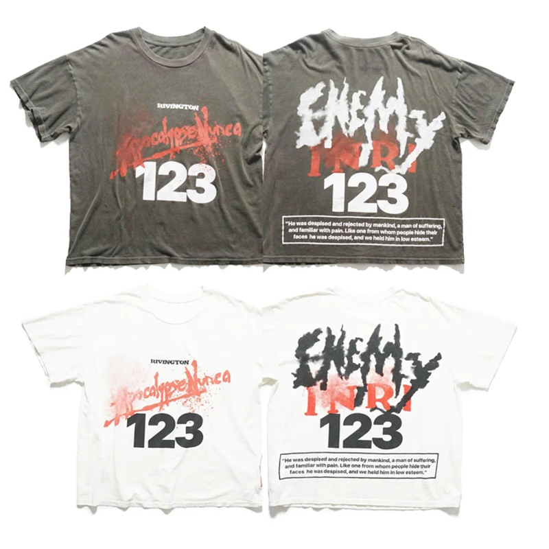 Летние повседневные футболки с короткими рукавами RRR123 мужские и женские