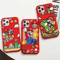 game super mario phone case for iphone 13 12 11 pro max mini xs 8 7 6 6s plus x se 2020 xr red cover