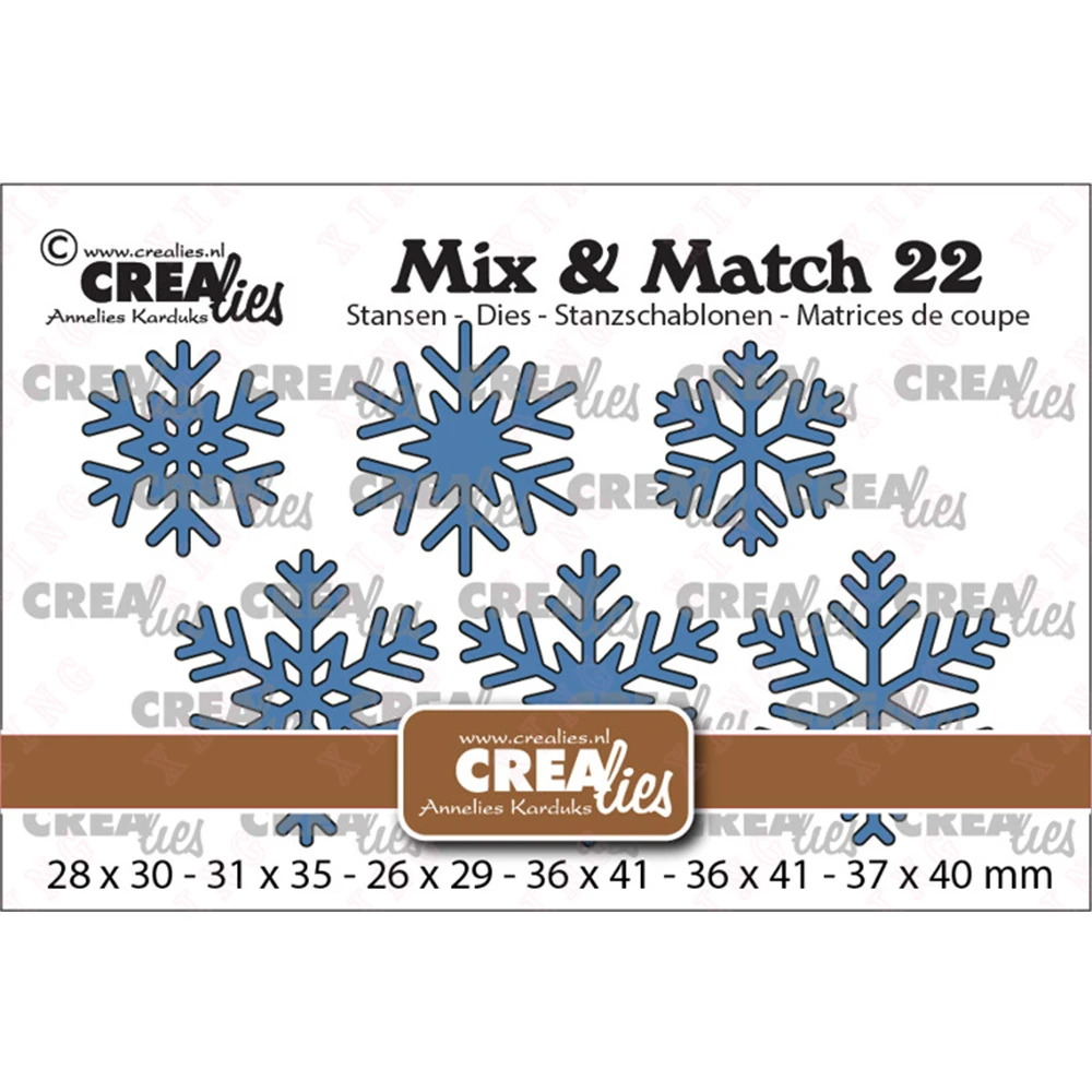 

Newest Metal Cutting Die Scrapbook Paper Decoration Embossing Mold Diy Craft Blade Punch Snowflakes 6x Crealies Reusable Stencil