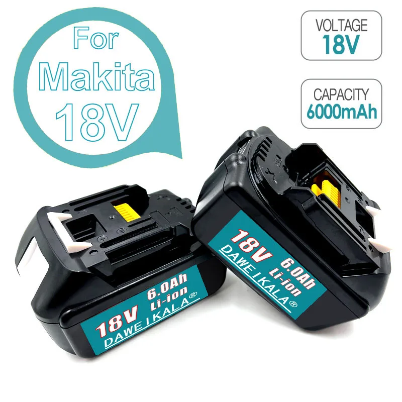 Аккумуляторная батарея BL1860, 18 в, 6000 мАч, литий-ионная батарея для (Makita), 18 в, BL1840, BL1850, BL1830, BL1860B, LXT 4