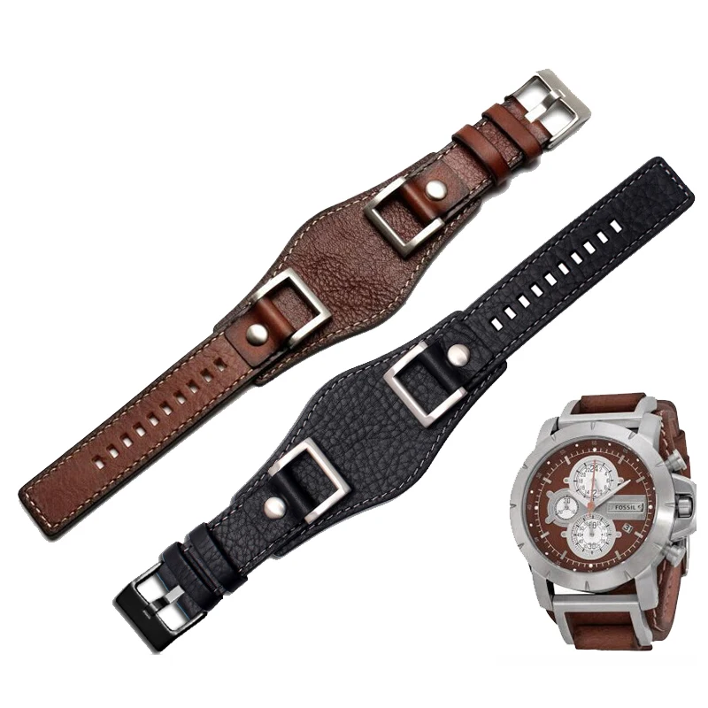 

Ремешок 24 мм из натуральной кожи для Fossil JR1157, аксессуары для часов, ремешок в винтажном стиле с соединением из нержавеющей стали