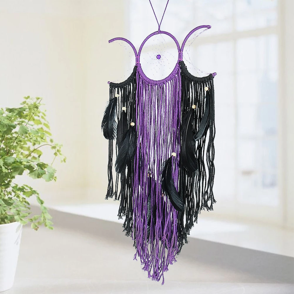 

Трехфазный Ловец снов, 1 шт., ручная работа, богиня, любовь, лечебный подарок, сделай сам, украшение для дома, подвеска, настенное украшение, поделки