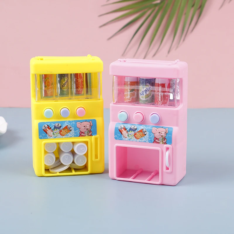 

1PC Kids Simulation Vending Machine With Coins Drinks Pretend Play Education Toys For Children Games Birthday Gift Toy [Random]