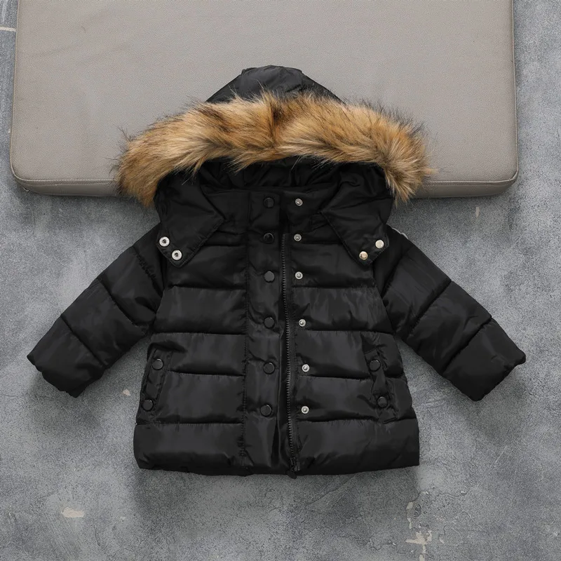 

0-6Yrs Children Girls Fur Jackets Winter Kids Boys Hoodies Coat Warm Autumn Boy Girls Outwear Clothing Winter Clothes for Girls