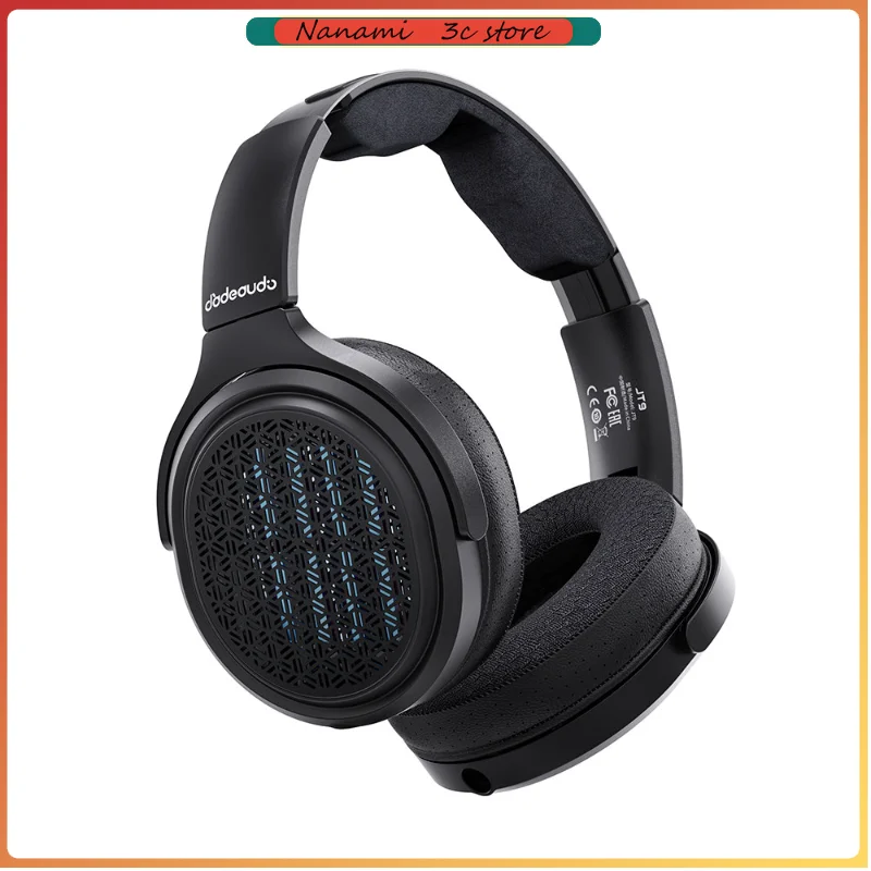 Фото FiiO JT9 открытые планарные наушники с ультратонким алюминиевым покрытием 1 мкм, проводные, полноразмерные, HiFi, со съемным кабелем. №1