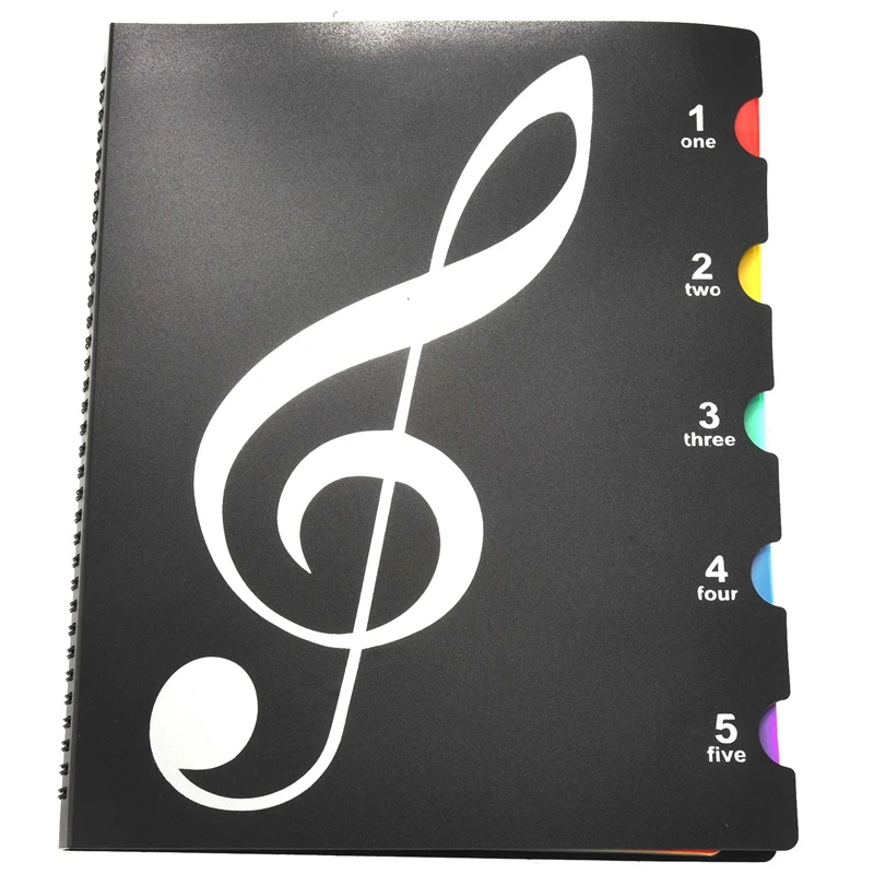 

Music Themed Folder Holder Writable Musicians Treble Clef Sheets Piano Choir Paper Store Read Psalm Song Recitals Concert Protec