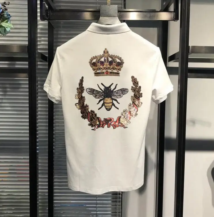 Фото Borun brand Hot Drill polo shirts Men  brand designer hip hop cotton №2