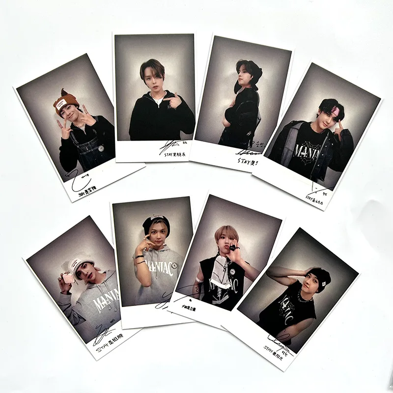 

8Pcs KPOP Stray-Kids MAXIDENT Album Photocards NACIFIC R13 X SK Double-Sided LOMO Cards HyunJin Felix Signature Fans Collections