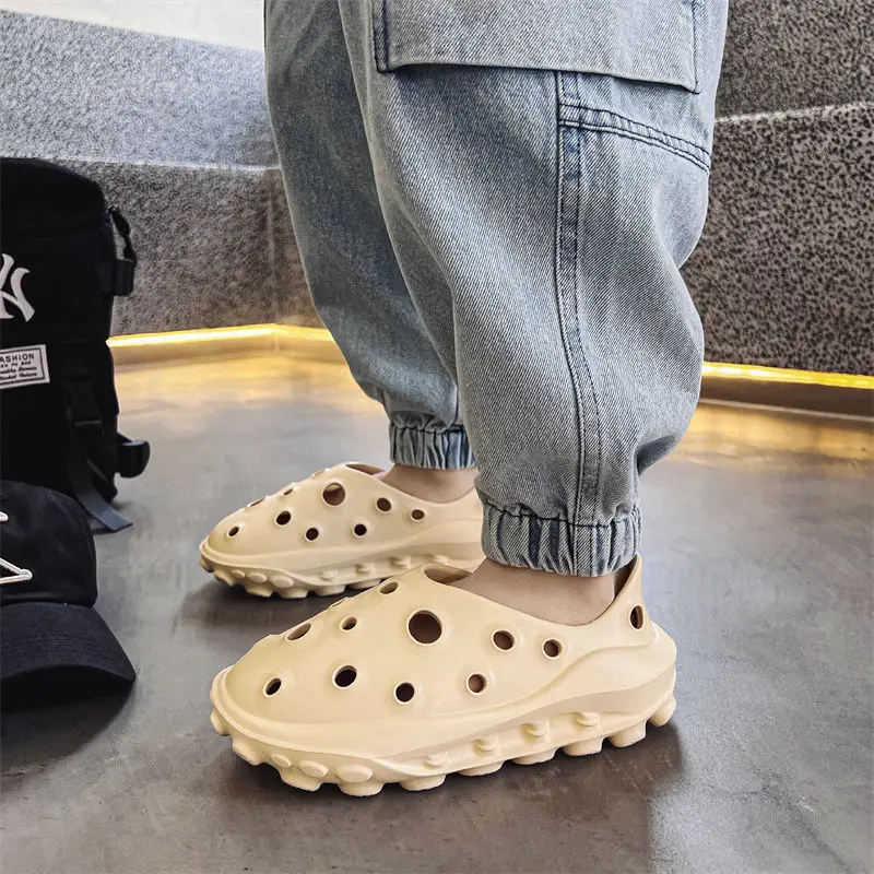 

Lisapie Summer Kids Sandals Comfortable Solid Color Soft Soled Bottom Sole Anti-Slip Hollow Out Outdoor Beach Children Shoes