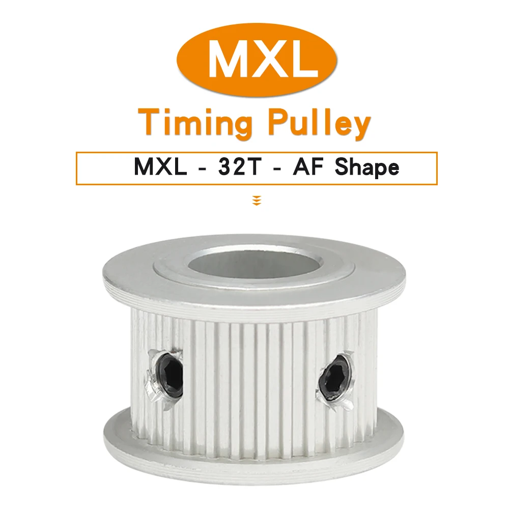 

MXL-32T Belt Pulley Bore Size 4/5/6/6.35/7/8/10/12 mm Teeth Pitch 2.032 mm Motor Pulley Match With Width 6/10mm MXL Timing Belt