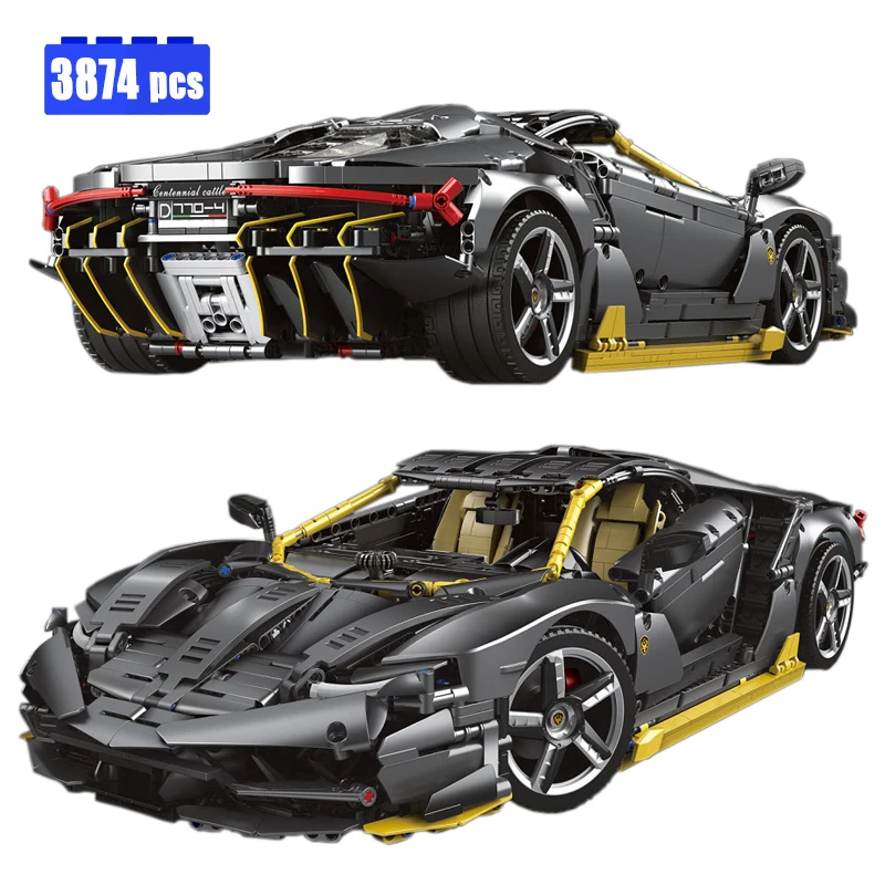 

New 3874pcs 1:8 City Supercar Car Technical Building Blocks Model MOC Racing Vehicle Bricks DIY Toys for Boys Birthday Gift Set