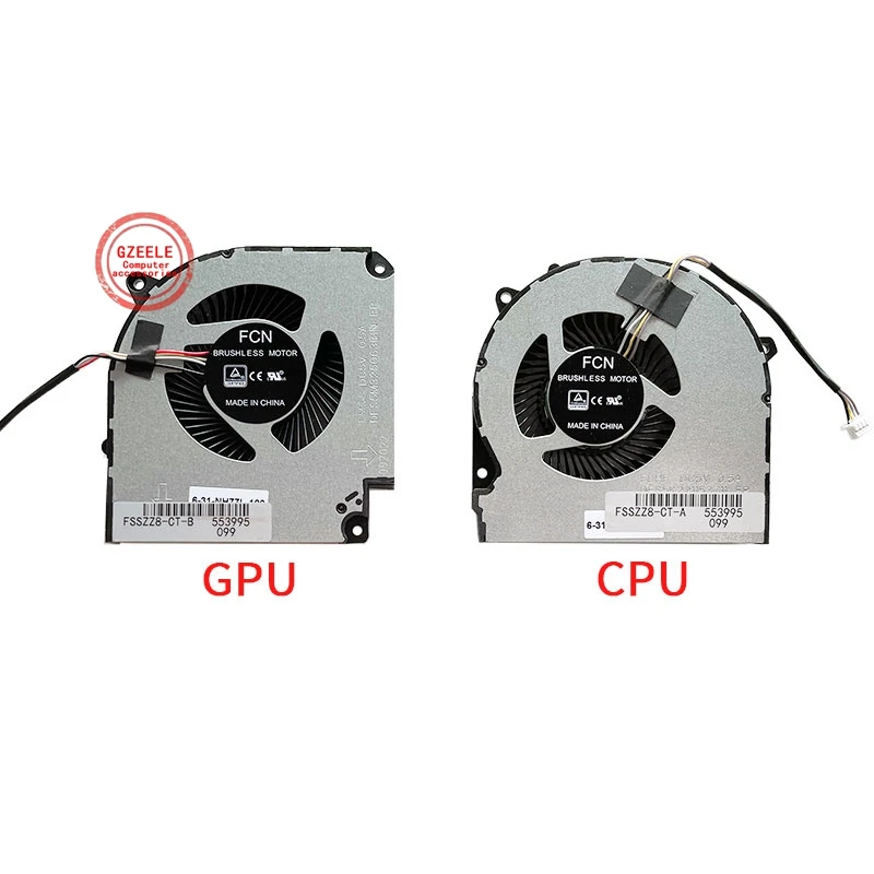 

Laptop Cpu Gpu Cooling Fan For HASEE 911MP 911MT 911ST Z7-CT7NK Z7-CT5NA