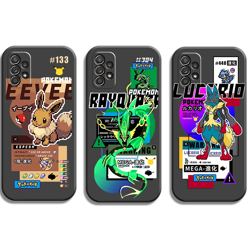 

Pokémon Design Phone Cases For Samsung Galaxy A71 A51 4G A51 5G A52 4G A52 5G A72 4G A72 5G Funda Soft TPU Back Cover Coque