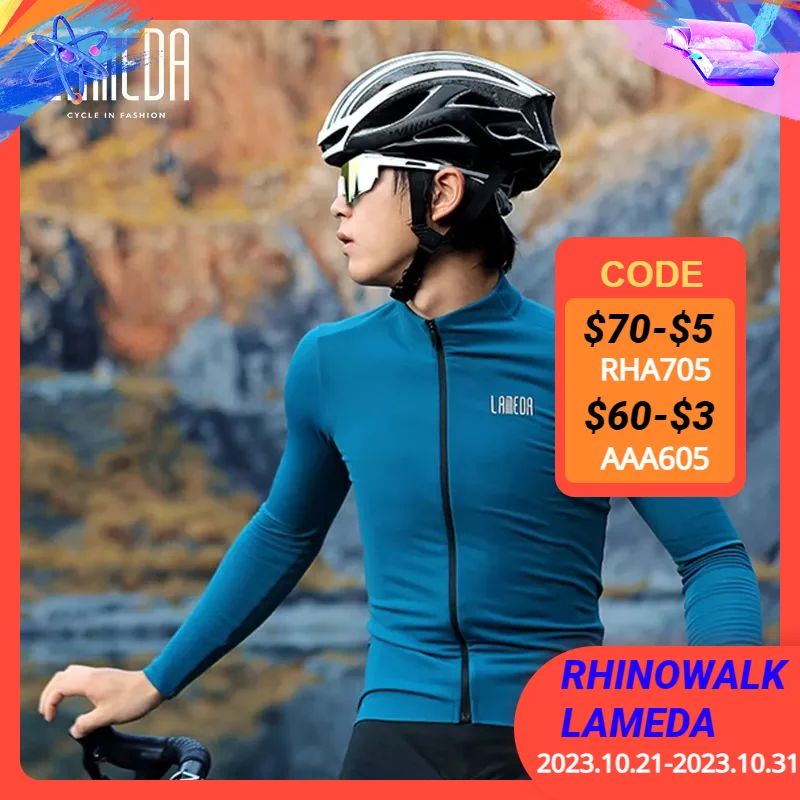 

Одежда для велоспорта LAMEDA, мужские зимние теплые флисовые Трикотажные изделия для велоспорта с длинным рукавом, дышащая одежда для велоспорта, трикотажные изделия для горного велосипеда