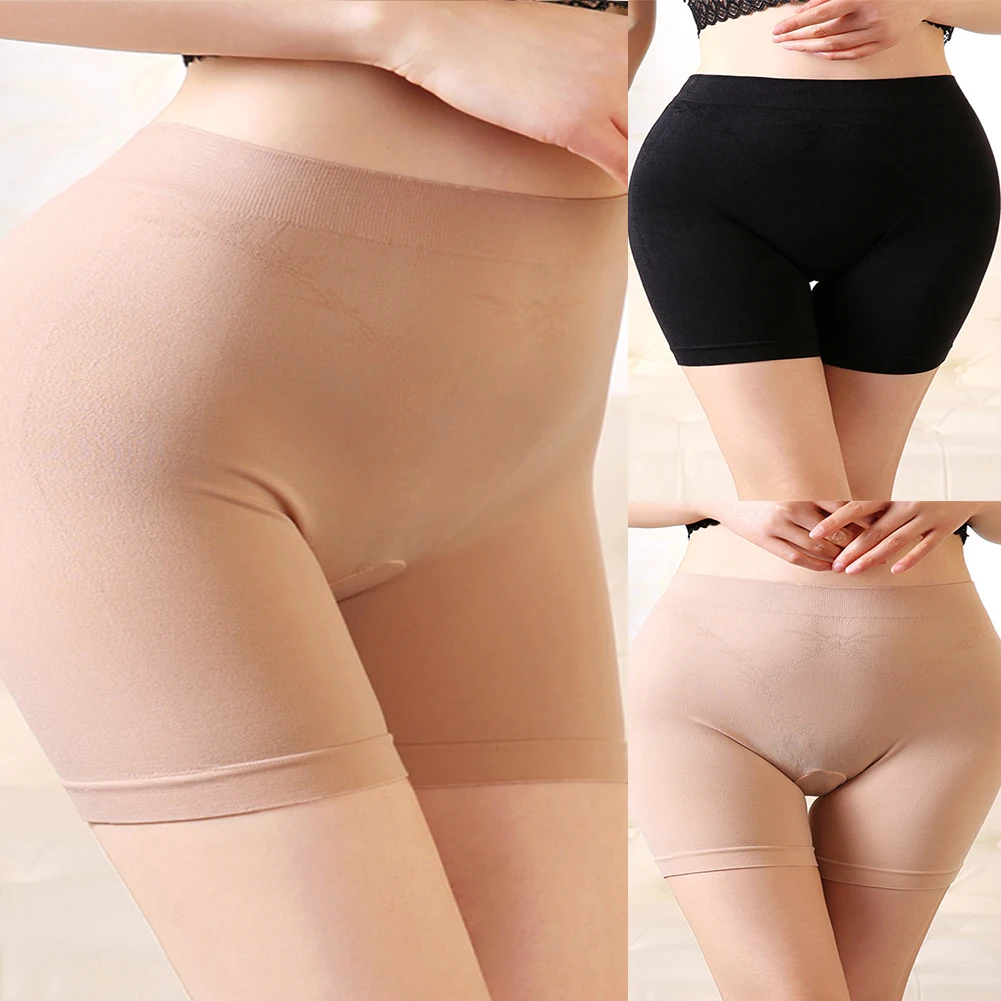 

Women's L-XXL Size Long Leg Anti Chafing Thin Sexy Shorts Strechable Thigh Rub Large Thigh Skinny Underwear Butt-lift Lingeries