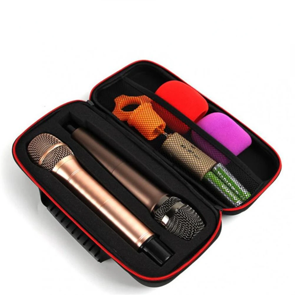 

Portable Wireless microphone storage EVA Hard Shockproof Travel Carry storage bag for Travelling Camping Business Trip