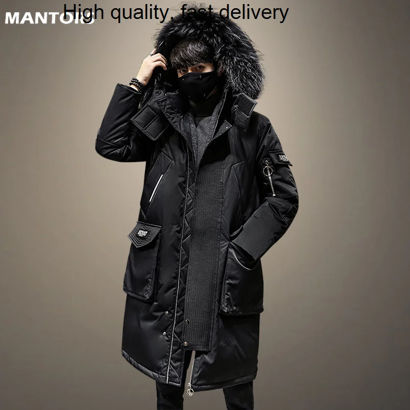 

Teens New 2023 Winter Men's Down Jacket Stylish Male Down Coat Thick Warm Man Clothing Brand Men's Apparel Warm Parka Coat