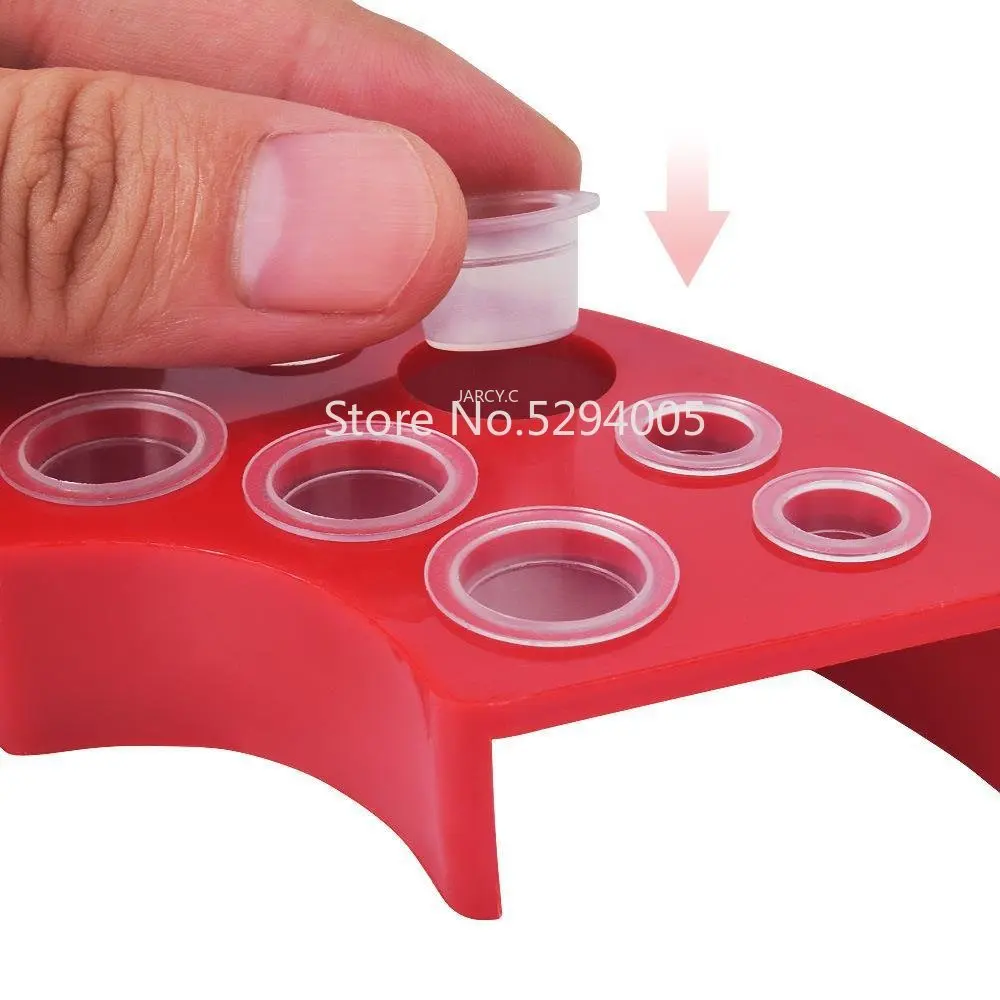 3D подставка для тату-краски держатель чернил цветных тату 7 отверстий черный