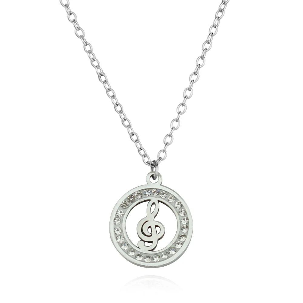 Винтажное дизайнерское ожерелье с музыкальным символом подарок ученику на