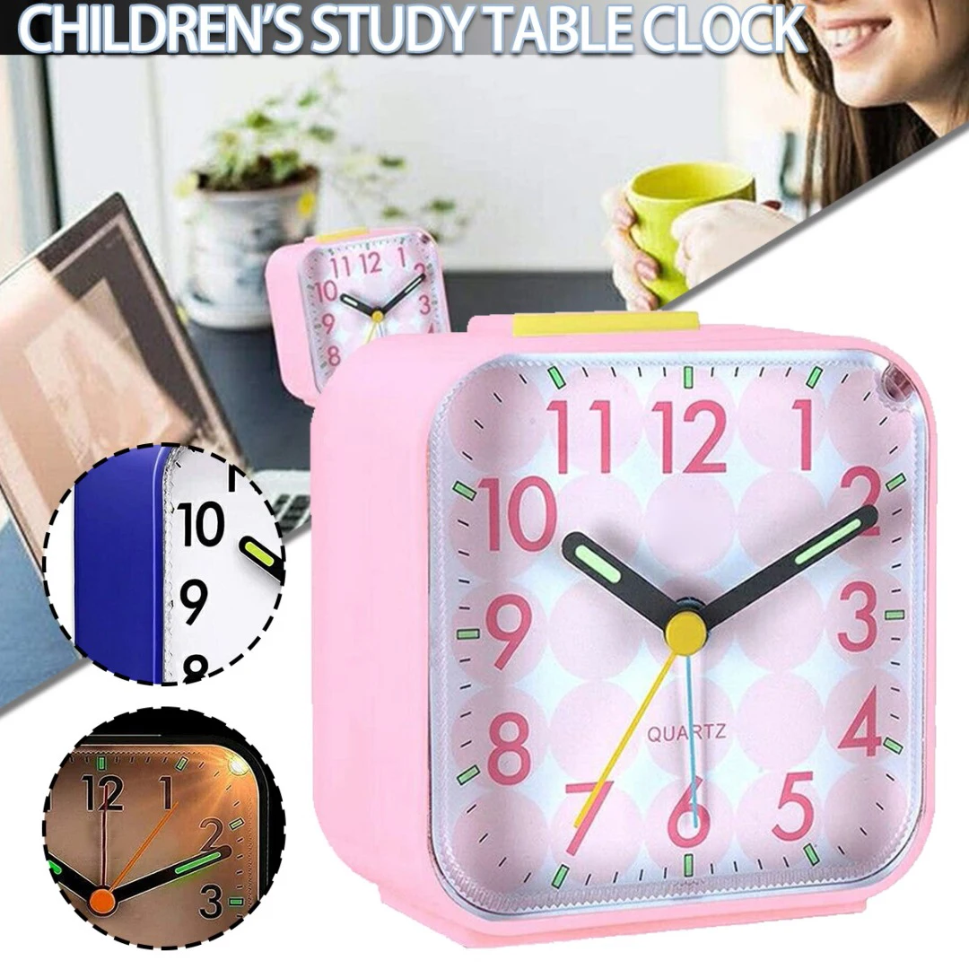 With Night Light High Quality Quartz Analog Clock Student Bedside Snooze Clocks