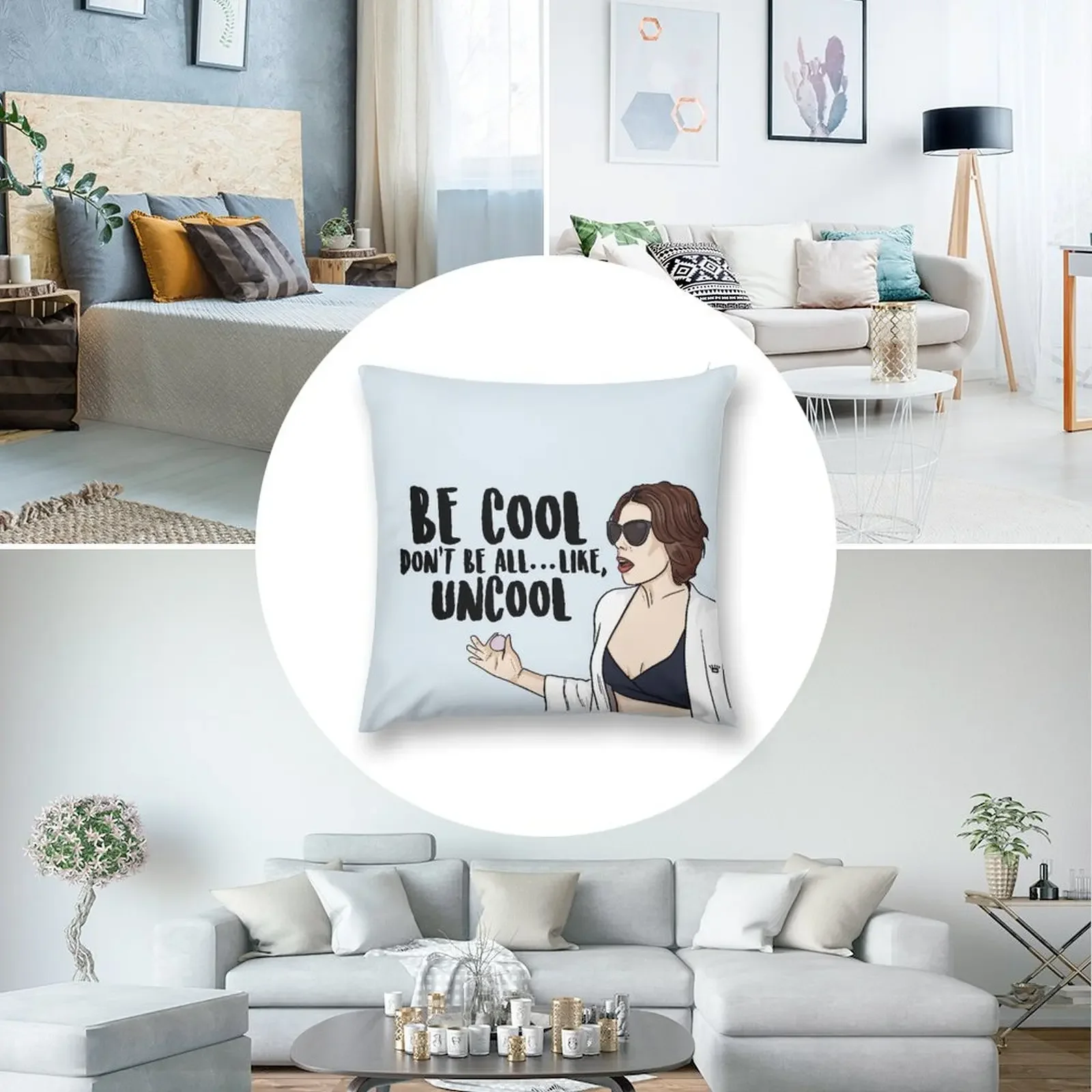 Чехол для декоративной подушки Be Cool Don't All...Like Uncool - Countess Luann