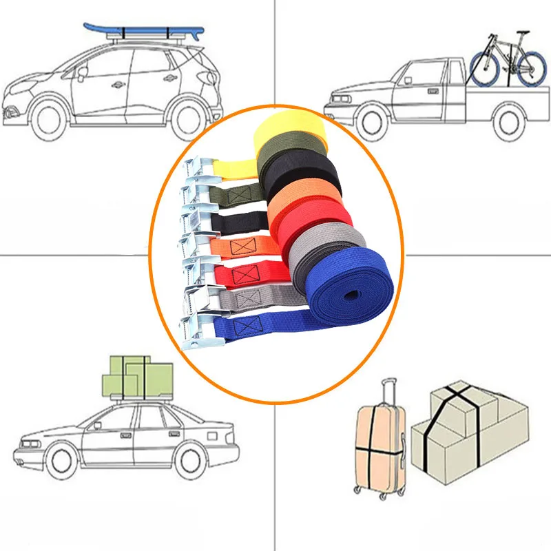 Tie Down Strap with Stainless Steel Buckle for Roof Racks, S