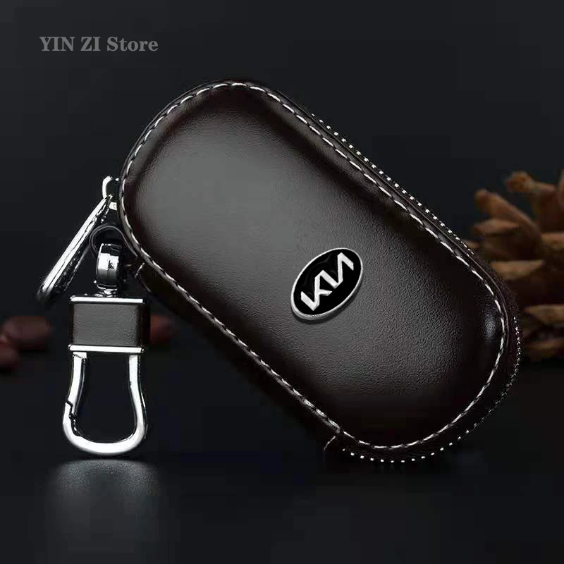 

Leather Zipper Car key case For KIA Rio QL KX3 Sportage Ceed Cerato Sorento Cerato Picanto Optima K2 K3 K4 K5 Car Accessories