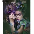 Набор для алмазной мозаики для вышивки крестом бабочкой Женская 5D алмазная живопись вышивка портрета домашний декор подарки искусство