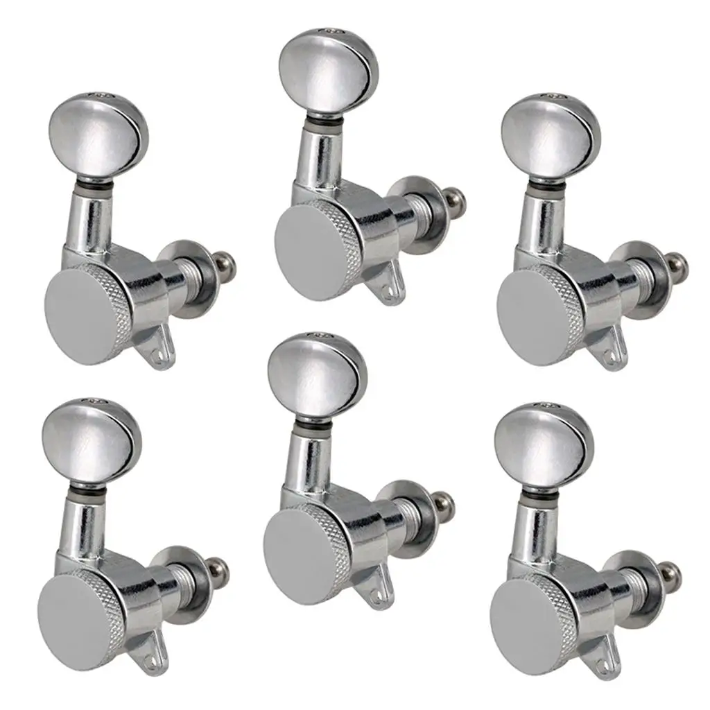 

6 Pieces Guitar String Tuning Peg, Machine Heads Knobs - Locking String Set for Electric Guitar (6 for Right )