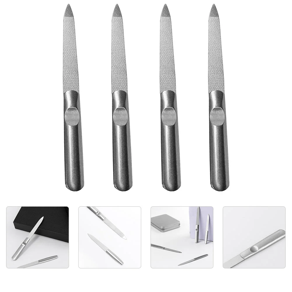 

4PCS Nail Polisher Stainless Steel Nail File Nail Buffer Tools